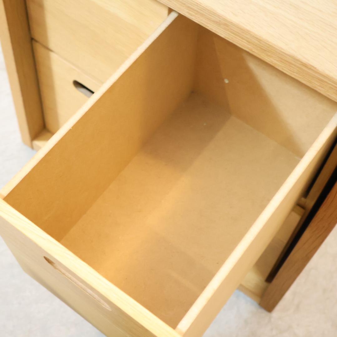 無印良品 MUJI オーク材 スタッキングシェルフ 3段・1列 引出し付シェルフ