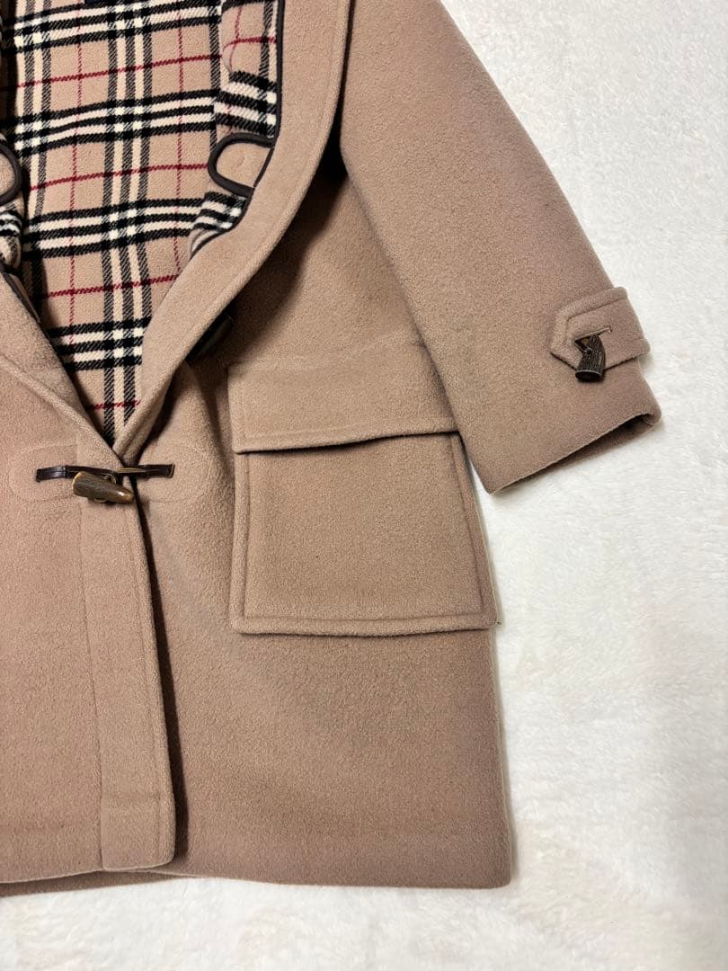Burberryバーバリー　ノバチェック　高級ラナウールダッフルコート（E1