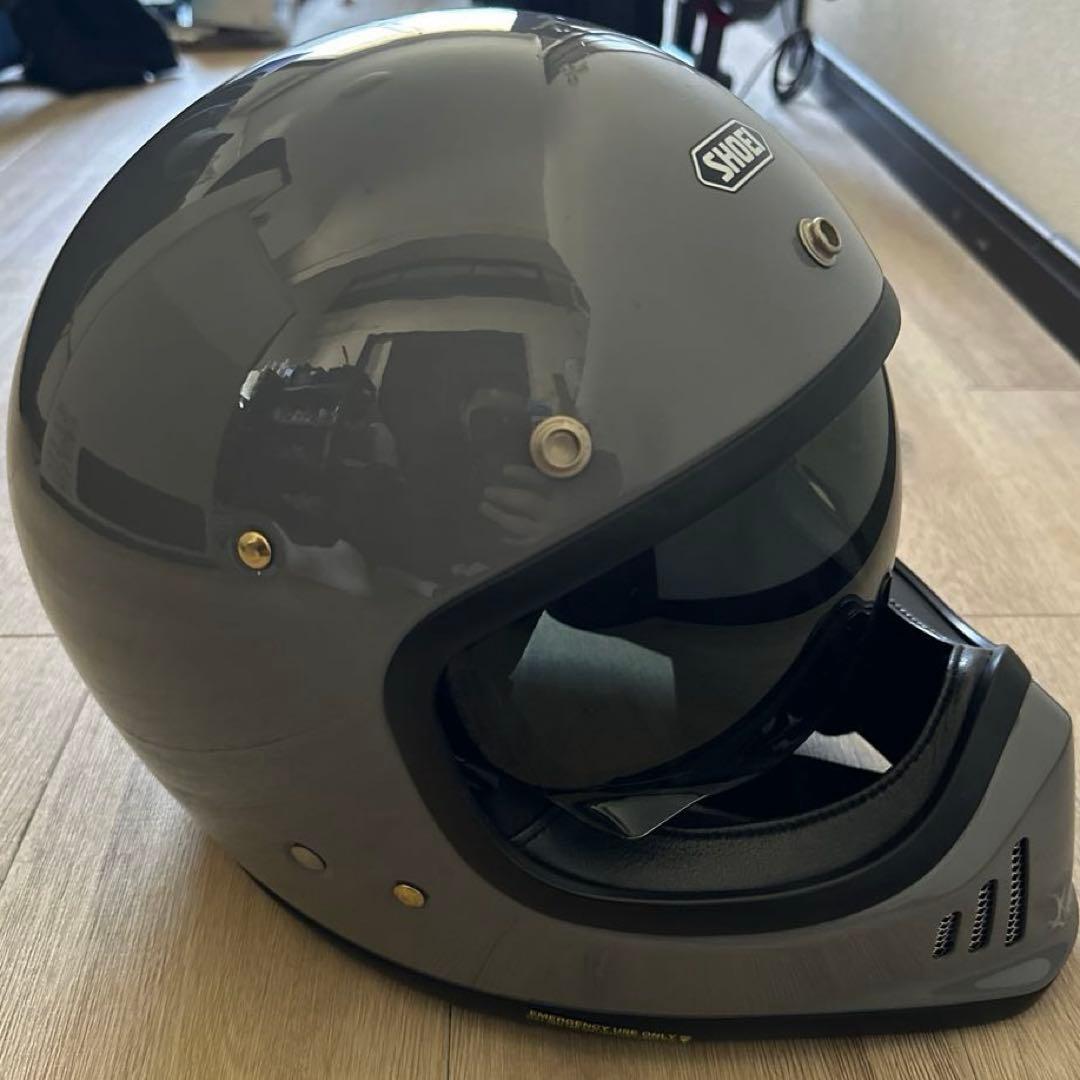 SHOEI exZERO ヘルメット/Lサイズ/グレー/スモークシールド付き
