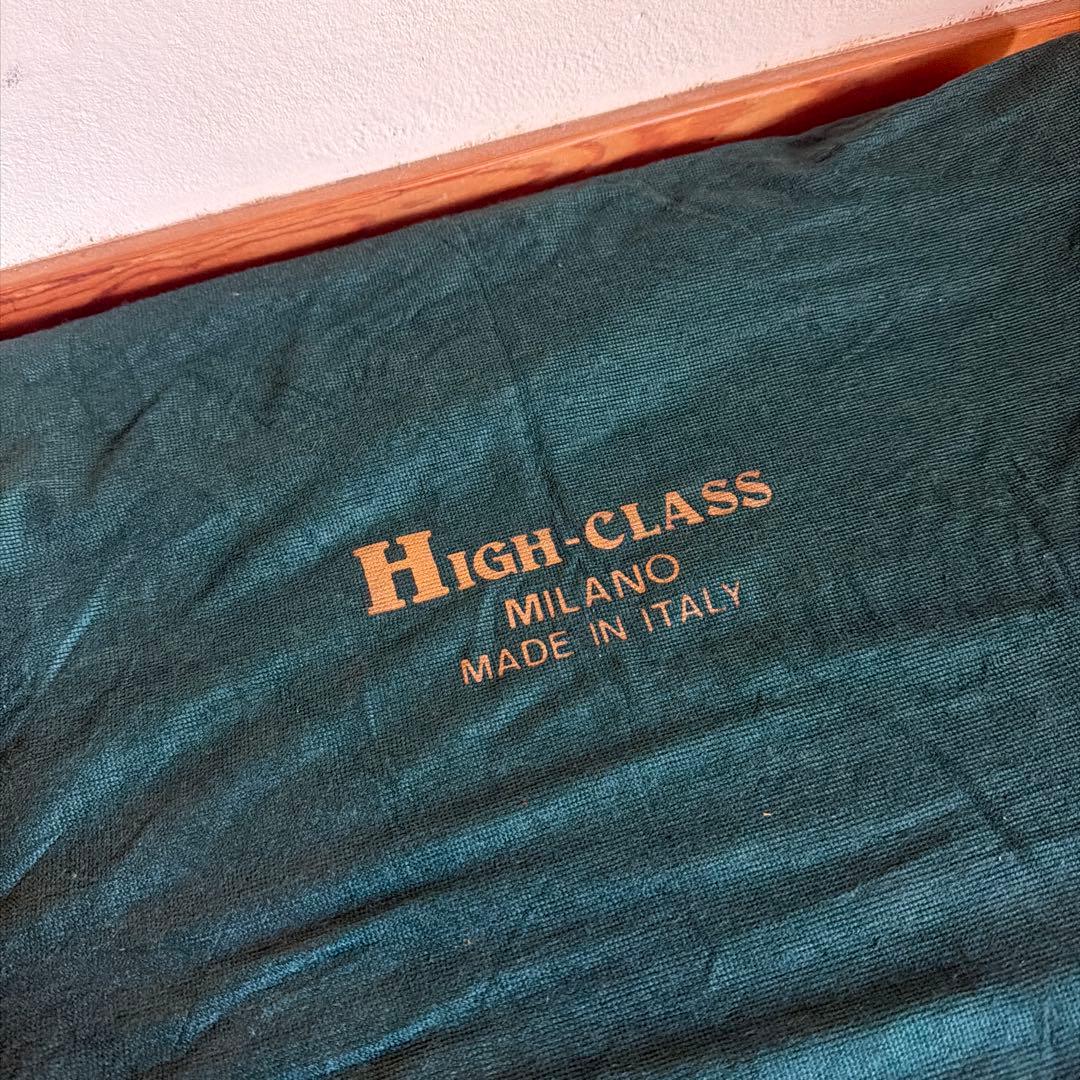 美品HIGH CLASSブラックレザートートバッグ