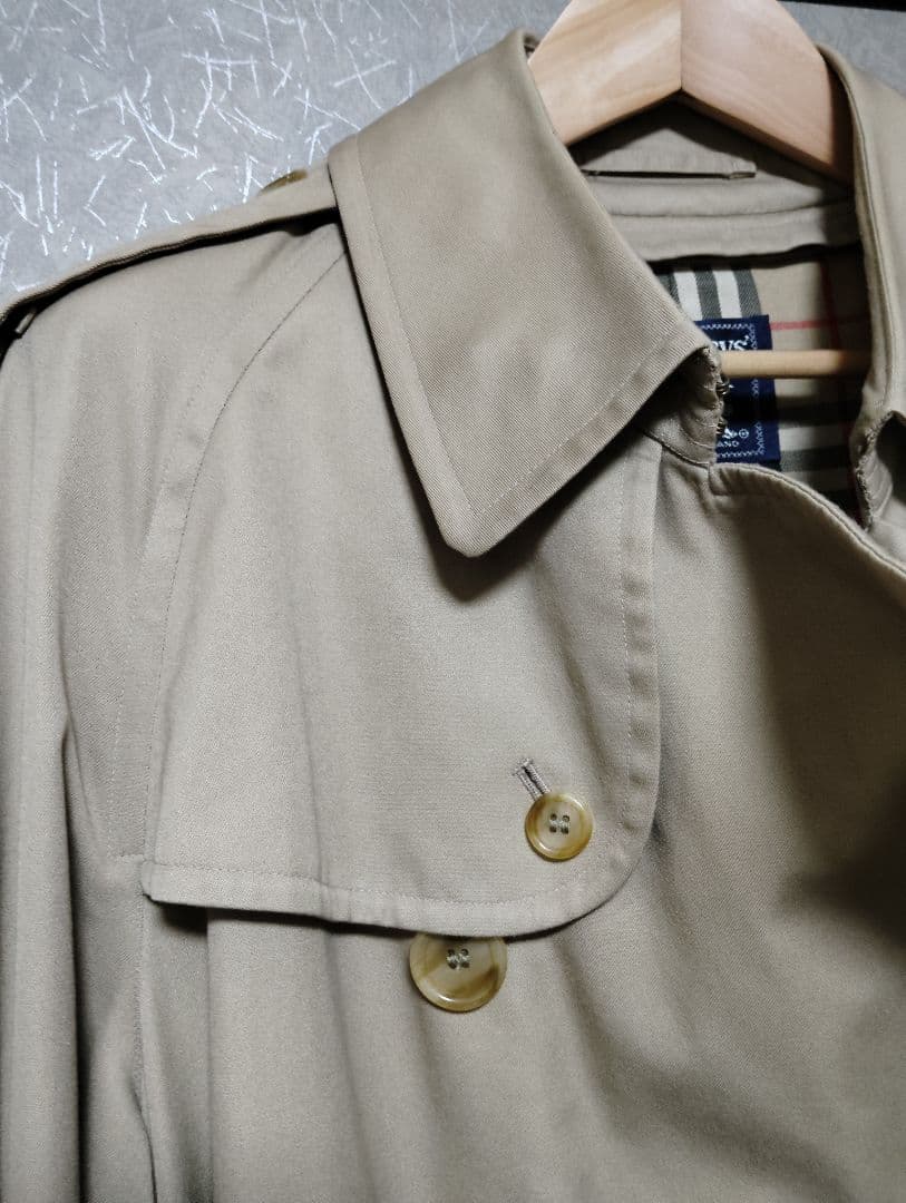 美品 70s〜80s Burberry タブルトレンチコート 英国製