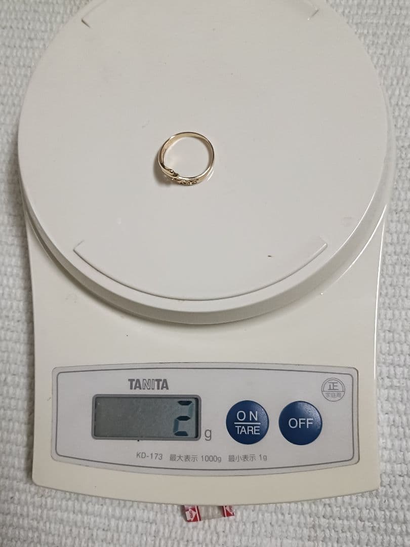 K18 唐草 透かし デザインリング 約2.2g 指輪 ゴールド 18金