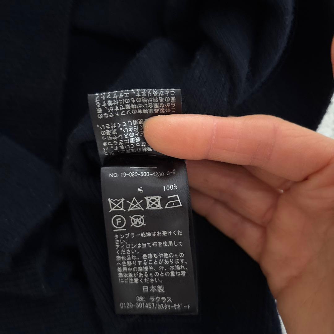 【美品✨ドゥーズィエムクラス　capriタートルネックプルオーバー　ネイビー