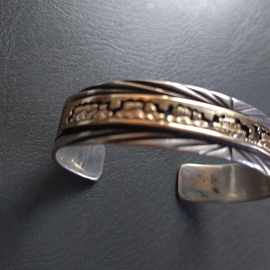 ナバホ　　１４Ｋ×シルバー９２５ バングル