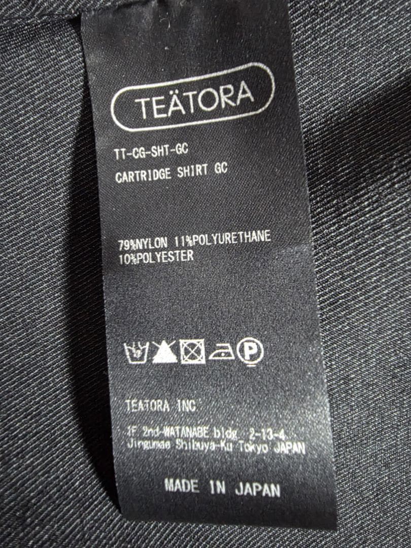タグ有試着のみ　TEATORA　CARTRIDGE SHIRT GC サイズ2