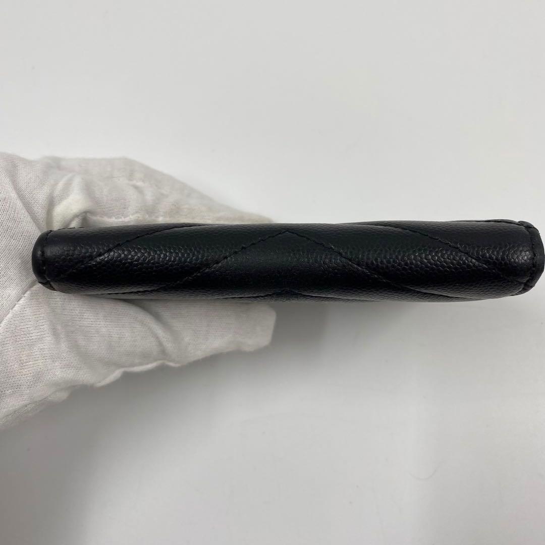 SAINT LAURENT 二つ折り財布　レザー　ブラック VSLロゴ