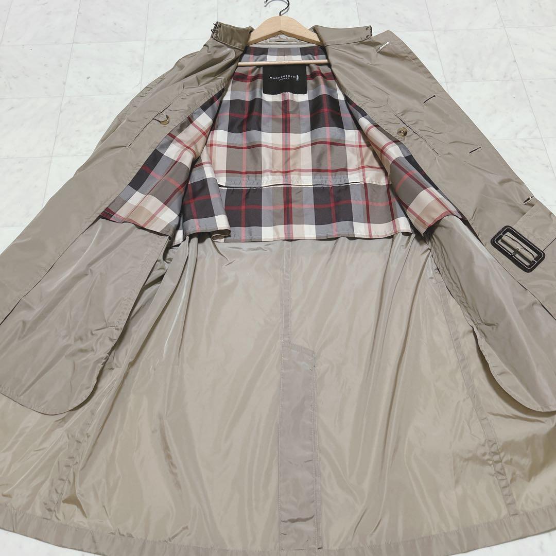美品 Macintosh London ナイロン100% トレンチコートLサイズ