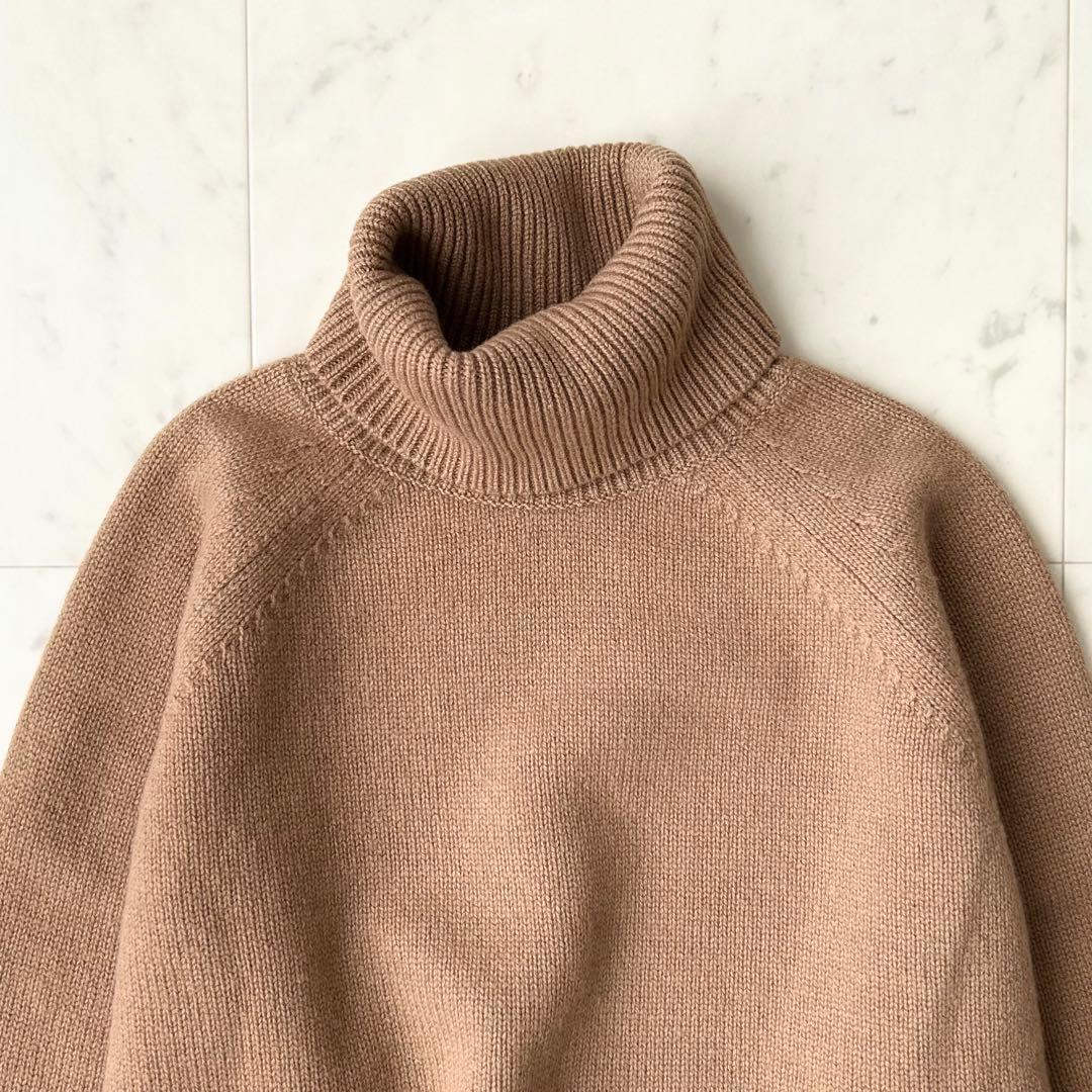 極美品 セオリー カシミヤ100% タートルネックニット ブラウン キャメル