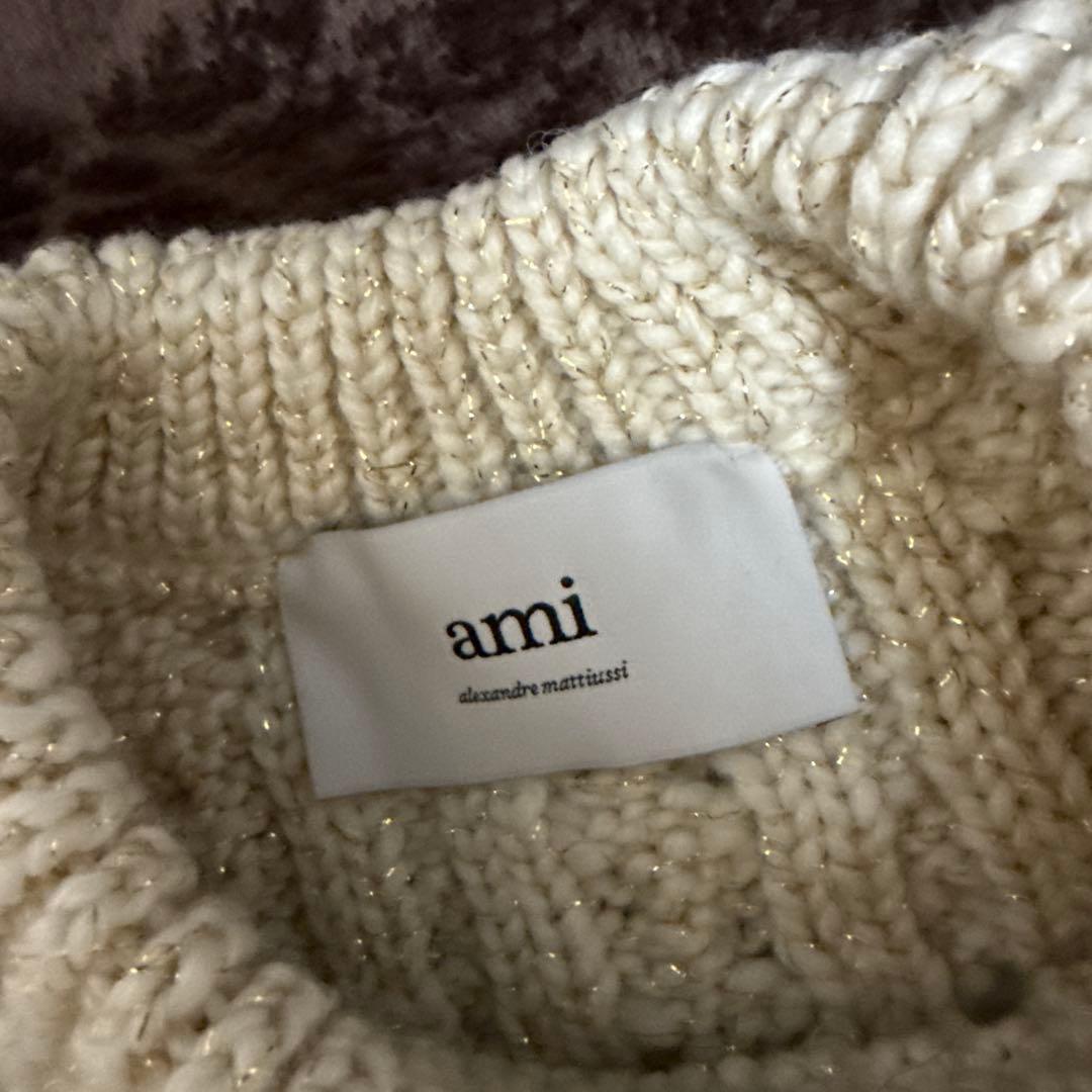 ✨値下げ✨ amiparis アミパリス ホワイト ケーブルニット セーター