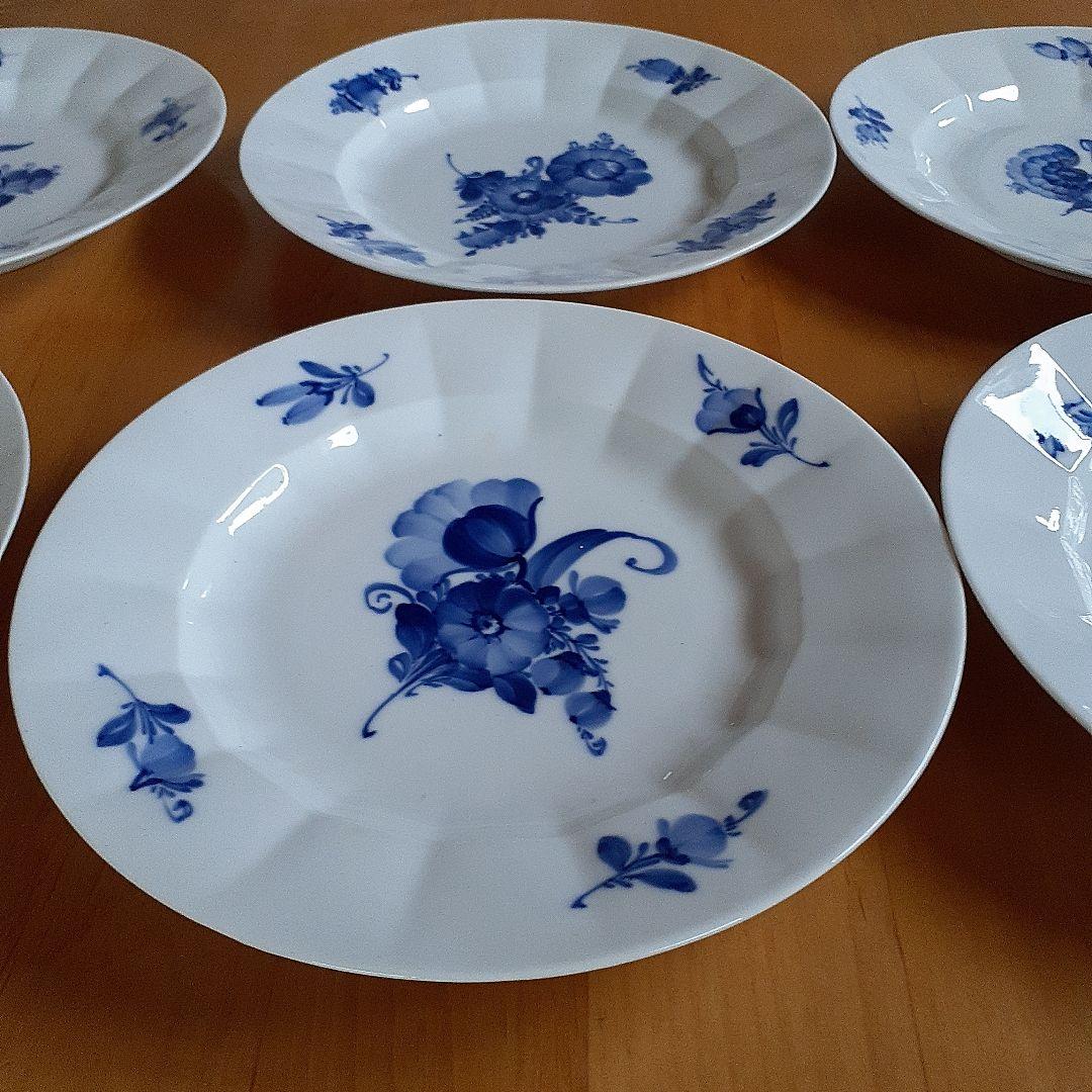 未使用　ロイヤルコペンハーゲン　ブルーフラワー　25cm プレート　6枚セット