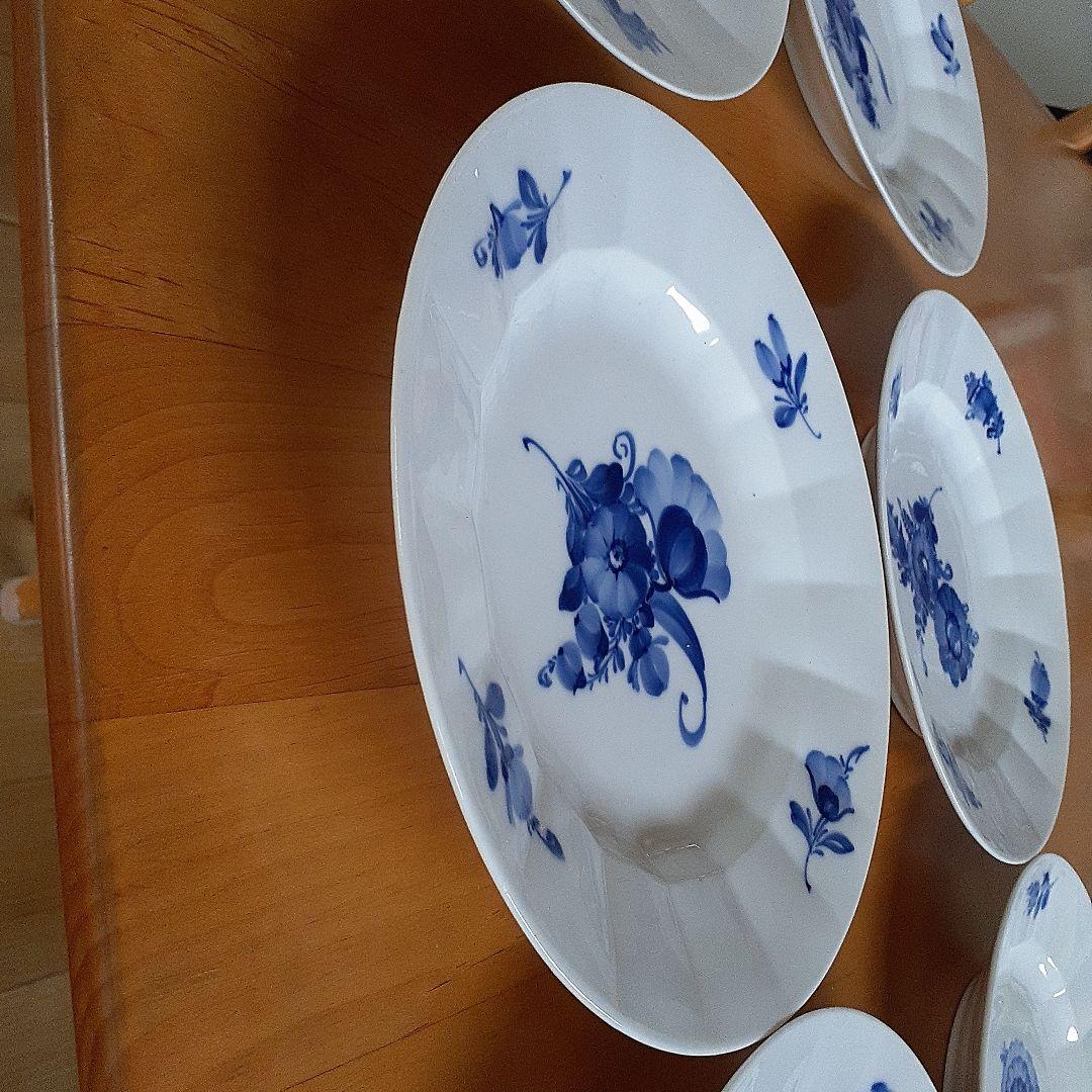 未使用　ロイヤルコペンハーゲン　ブルーフラワー　25cm プレート　6枚セット