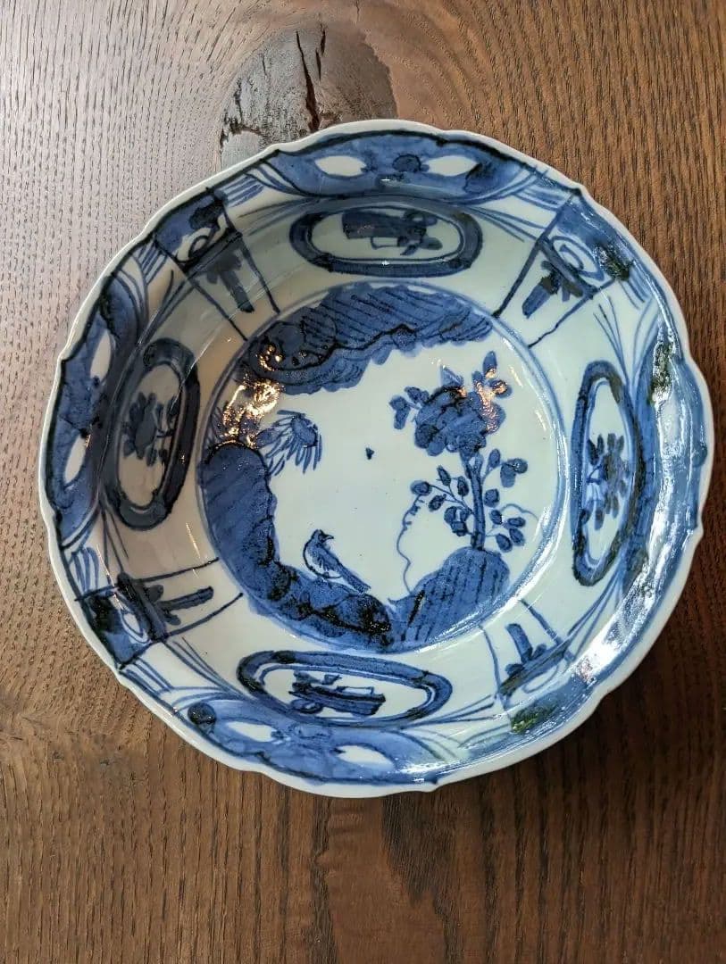 村田森 古染付写 かぶと鉢 6枚組