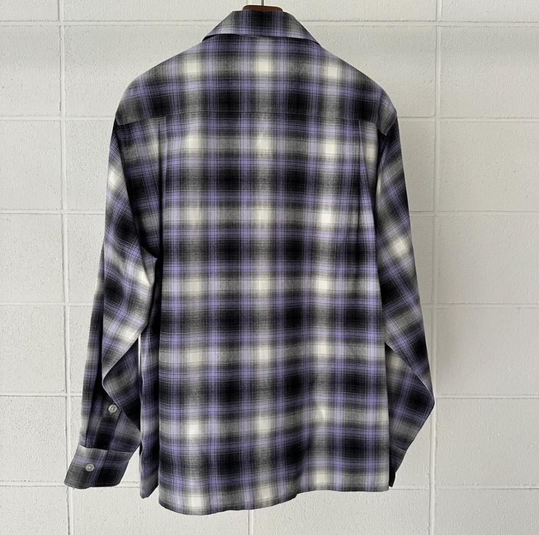 トップス WACKOMARIA OMBRE CHECK OPEN COLLAR SHIRT