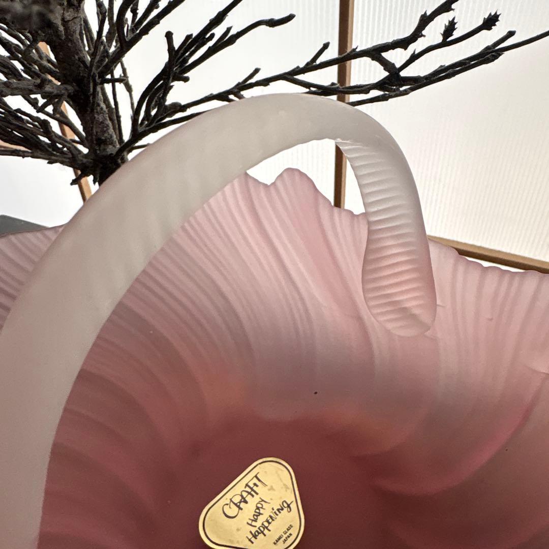 カメイガラス　ガラス籠バスケット