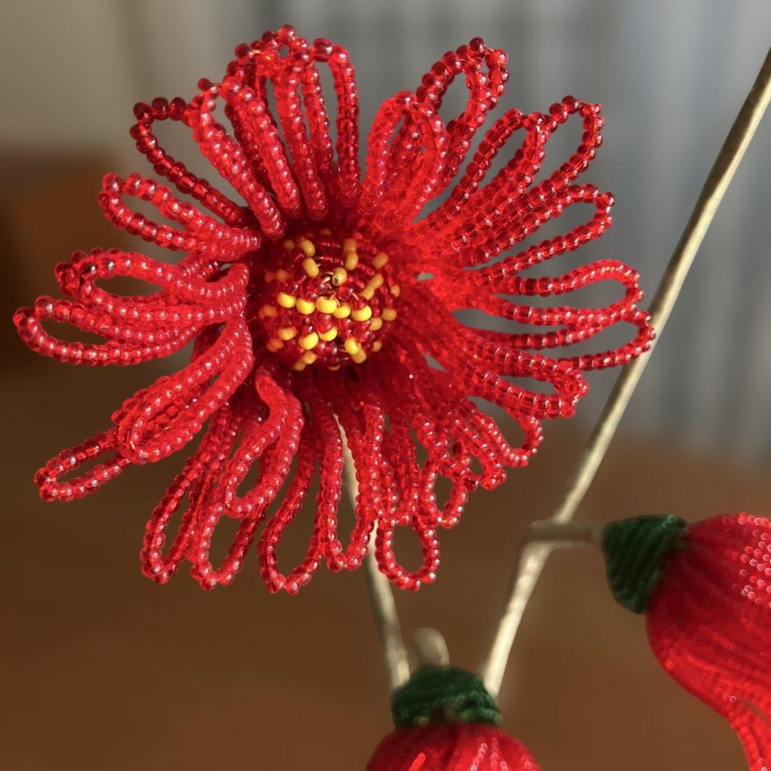 ビーズフラワー　ガーベラ