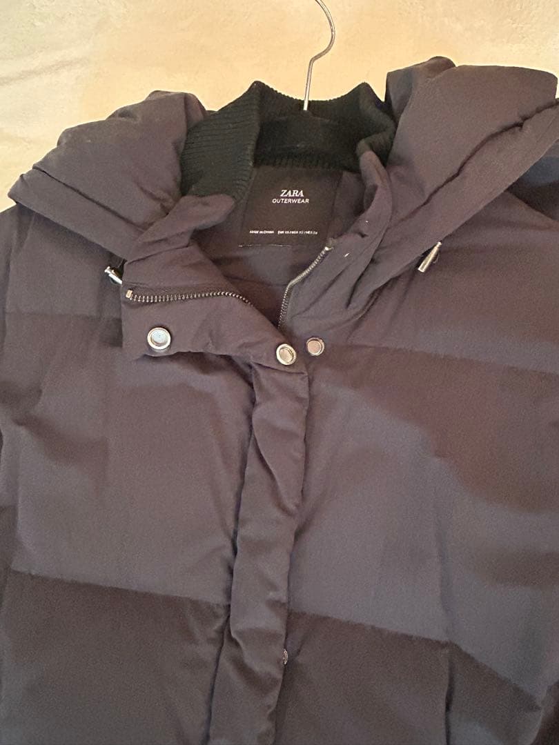 ZARA ブラック ロングダウンジャケット