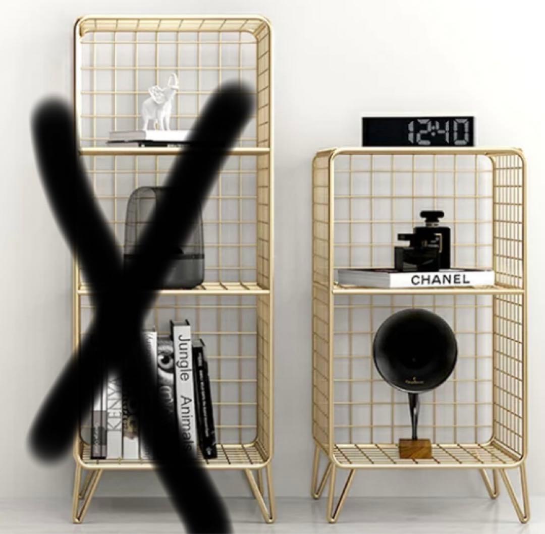 最終値下げ　ゴールド インテリア 収納 スタンドラック２段