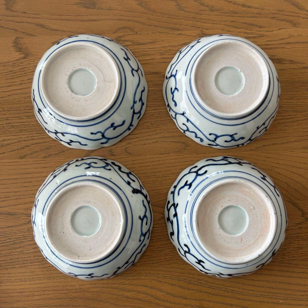 蛸唐草文 中皿 約１８センチ　 染付 蛸唐草文 膾皿