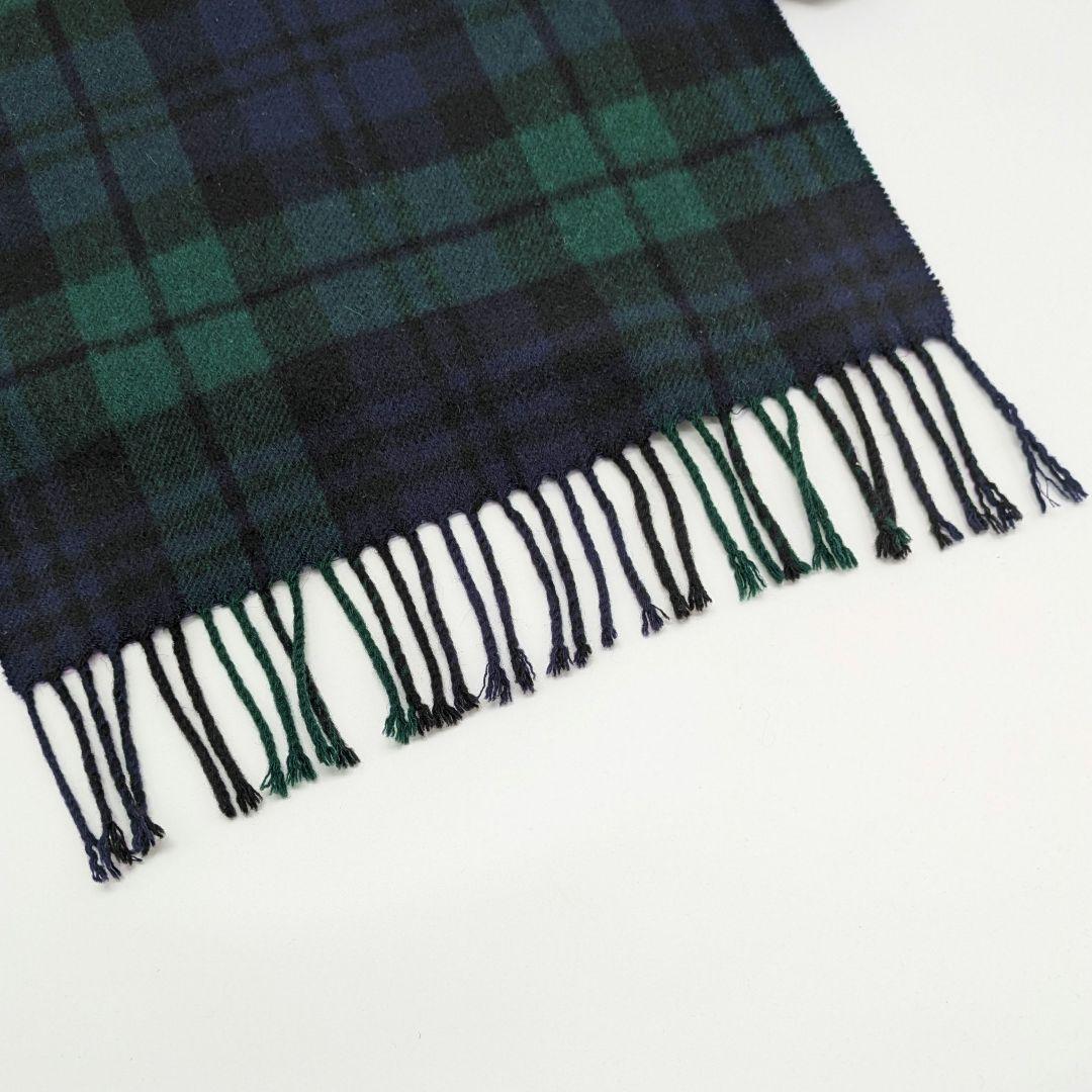 BURBERRY マフラー カシミヤ 100% チェック グリーン パープル