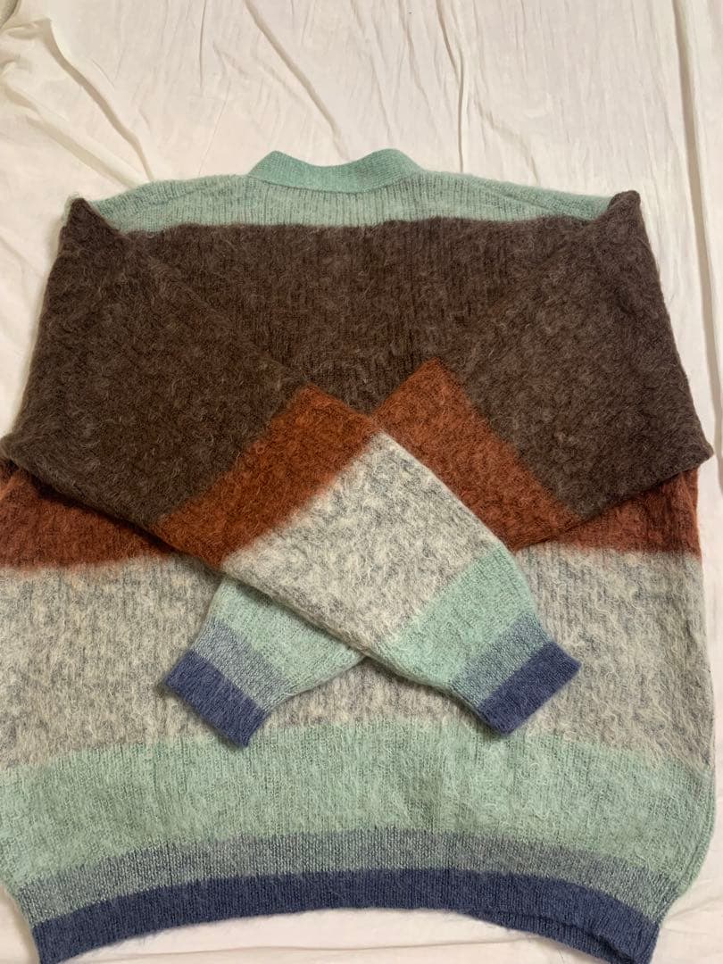 トップス YOKE 23AW MOHAIR BORDER CARDIGAN