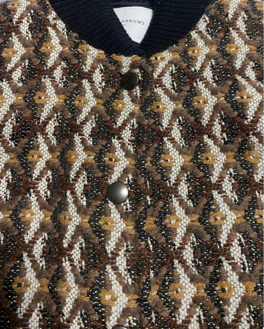 UNITED ARROWS レザー　羊革　ジャケット　ブルゾン　シルク　アルパカ