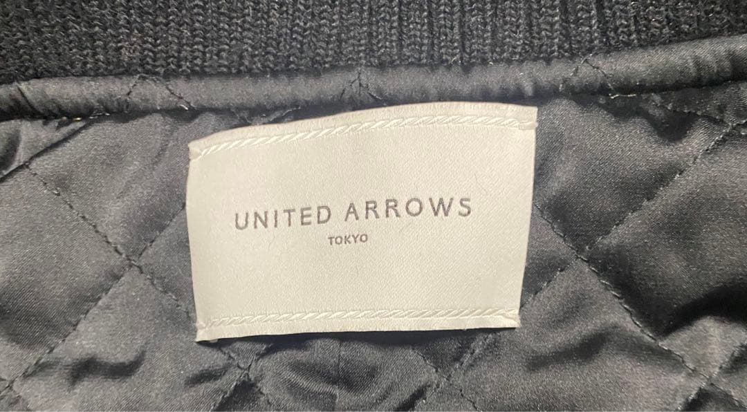UNITED ARROWS レザー　羊革　ジャケット　ブルゾン　シルク　アルパカ