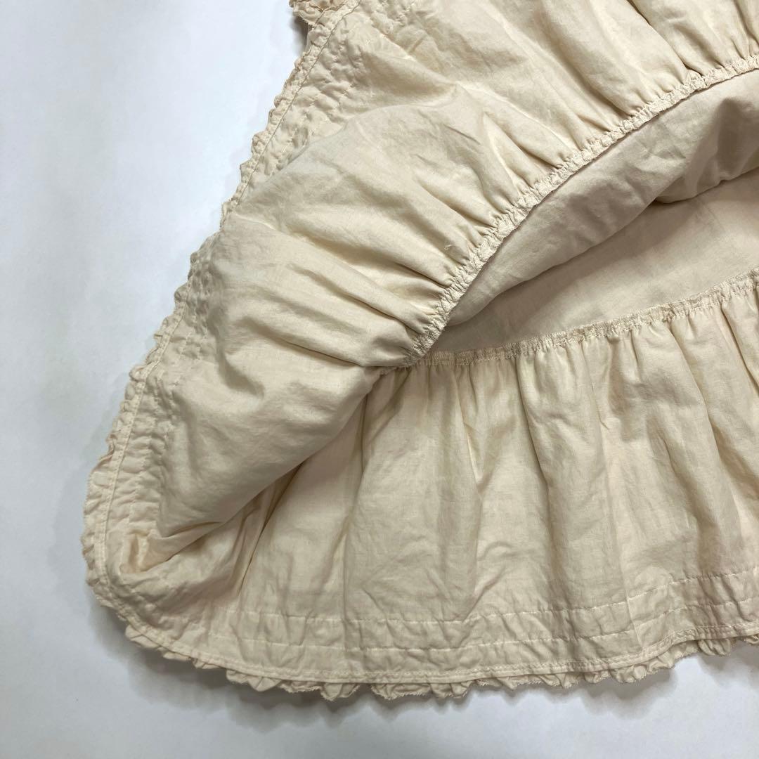 【美品】ピンクハウス 生成 レース ピコフリル使い 段々フリルスカート
