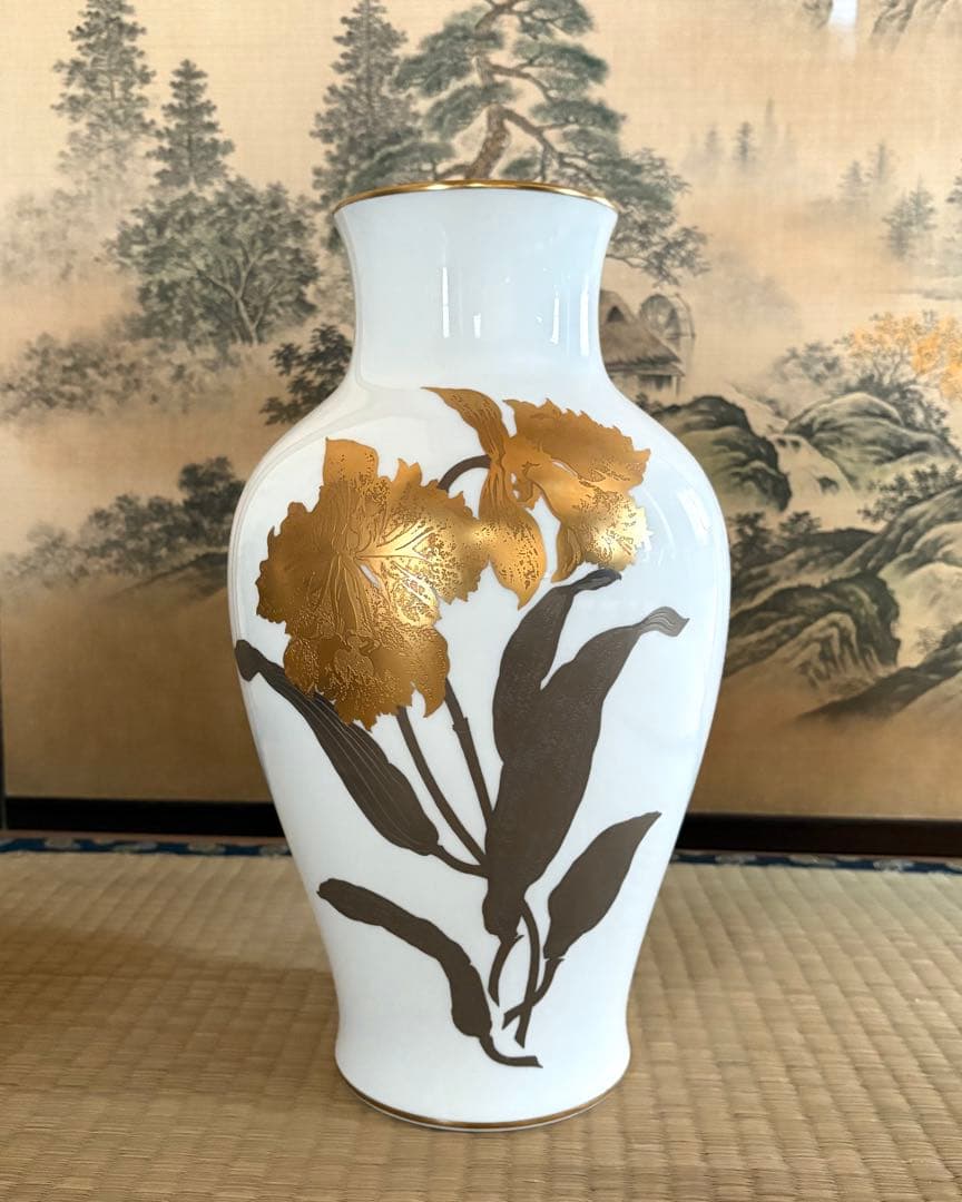 大倉陶園 金蝕カトレア 花瓶