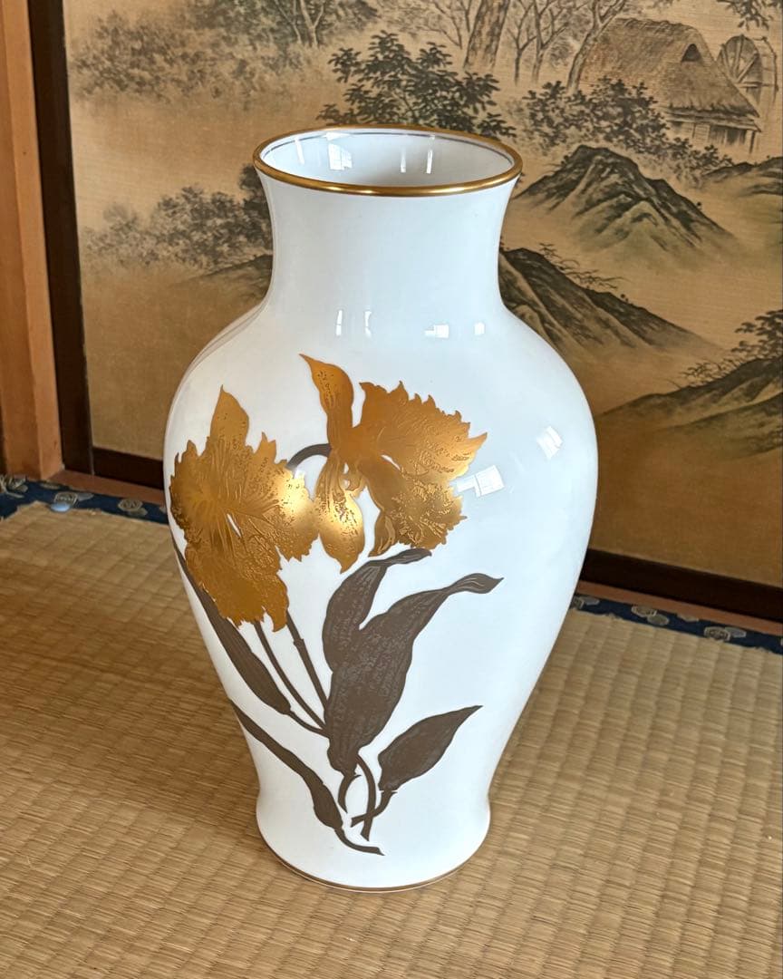 大倉陶園 金蝕カトレア 花瓶