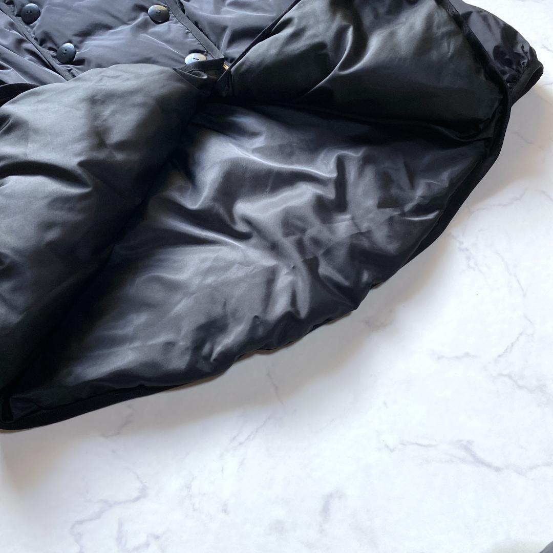 美品✨ボーダーズアットバルコニー イリデッセント パテッド ジャケット 黒 36