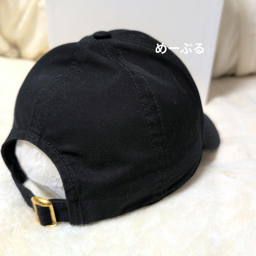 Mサイズ 美品 セリーヌ トリオンフ ベースボールキャップ 帽子 ブラック