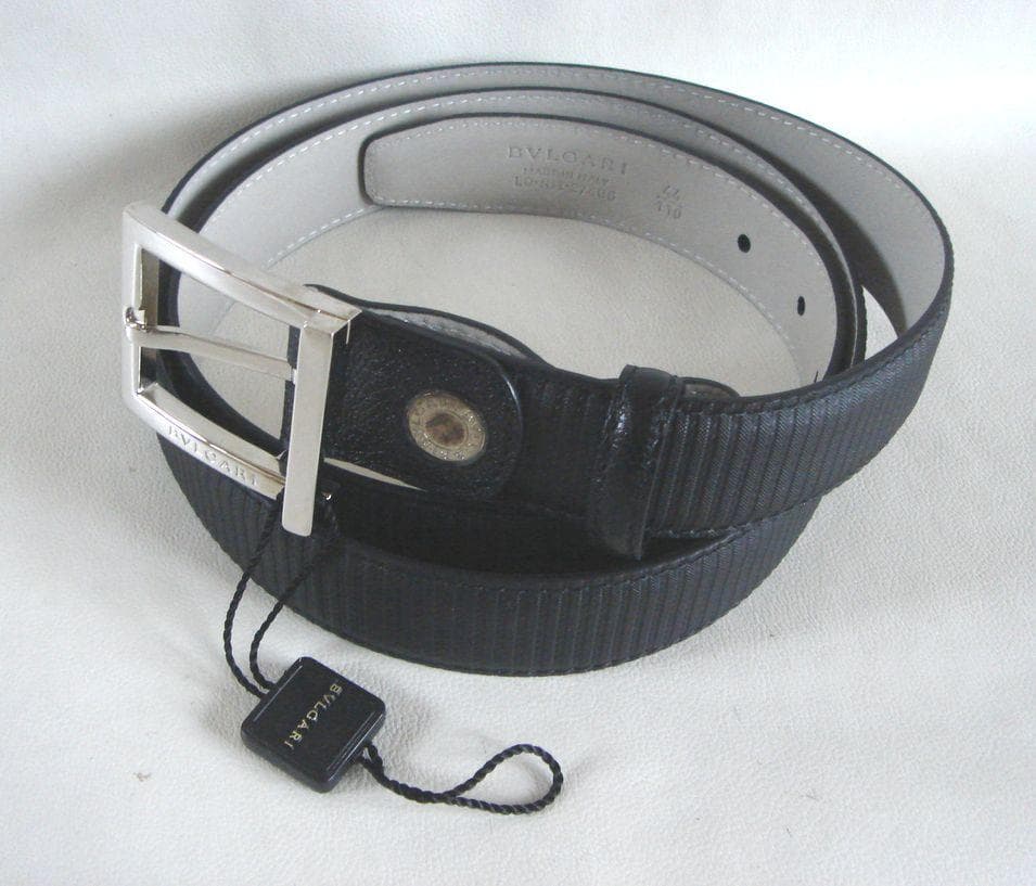 新品未使用品 BVLGARI ブルガリレザーベルト ブラック
