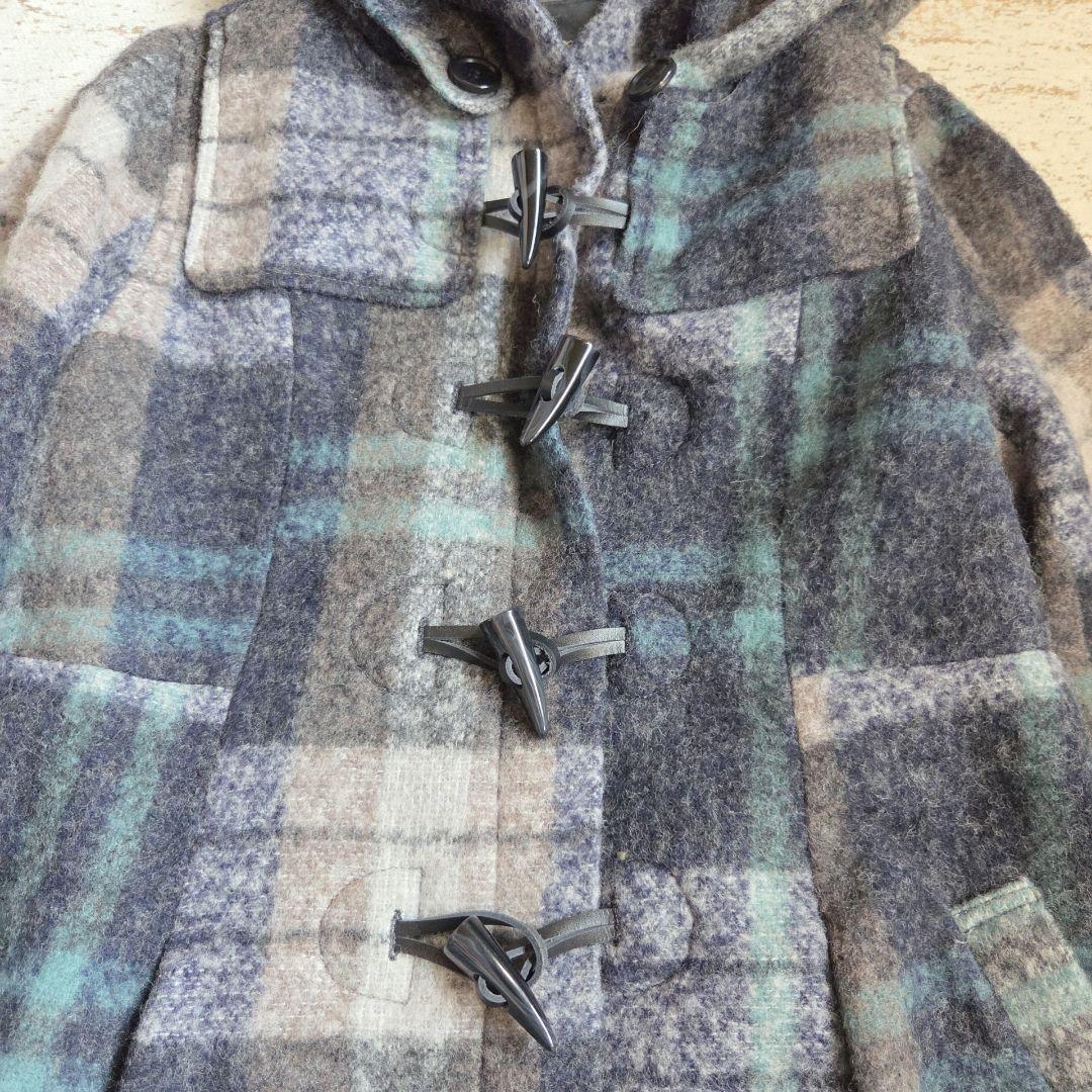 Haru◆Le-Fluy/アコーレ　◆良品◆ウールダッフルコートチェック柄