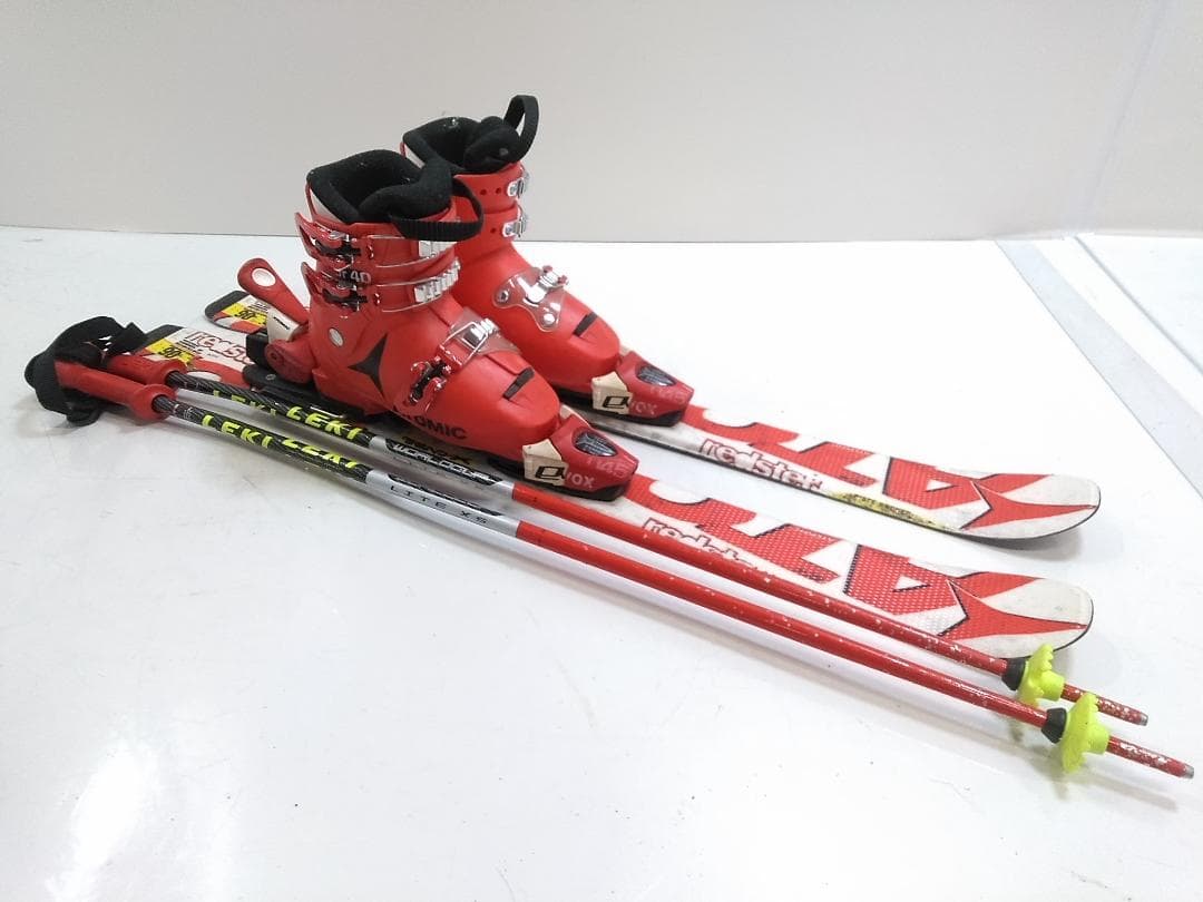 キッズ ジュニアスキー4点セット アトミック 90cm ブーツ 20.5cm◇
