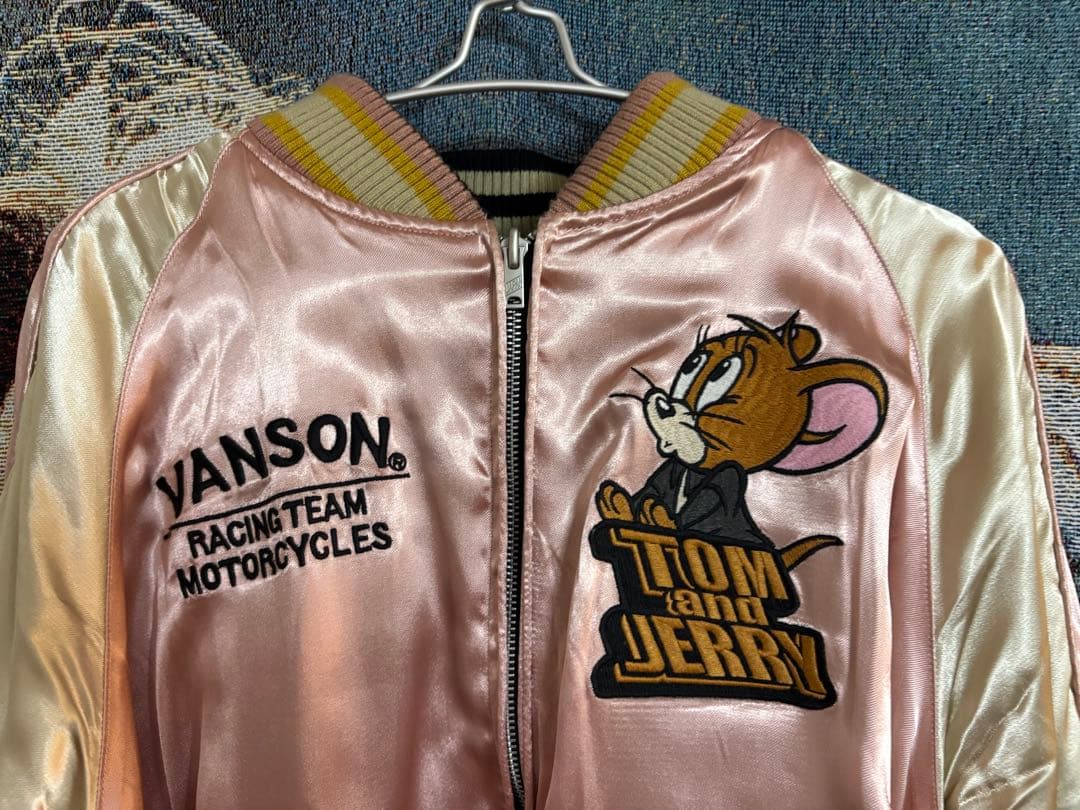 ［中古品］vanson バンソン　トムとジェリー　スカジャン　XXL