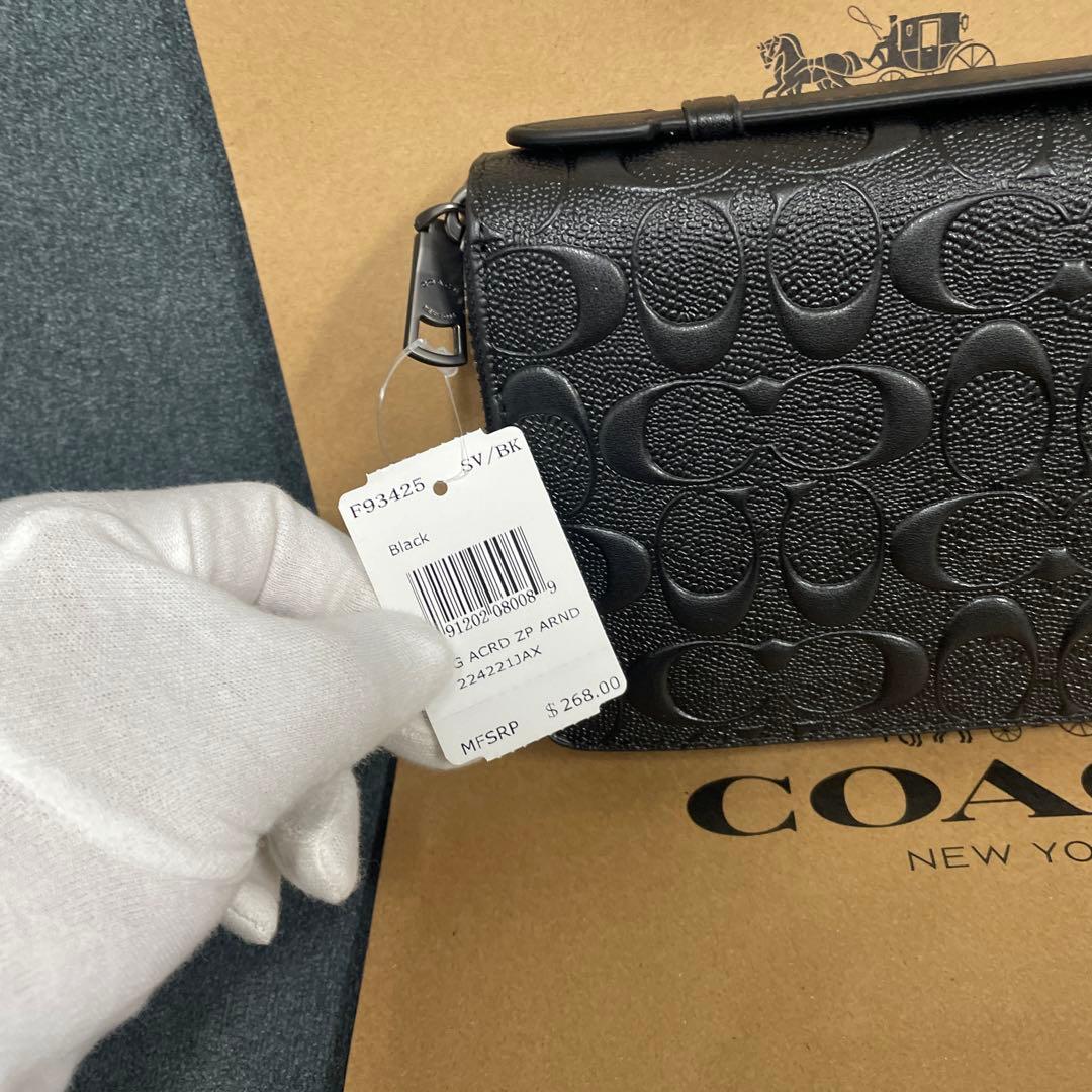 COACH ブラック 長財布 F93425