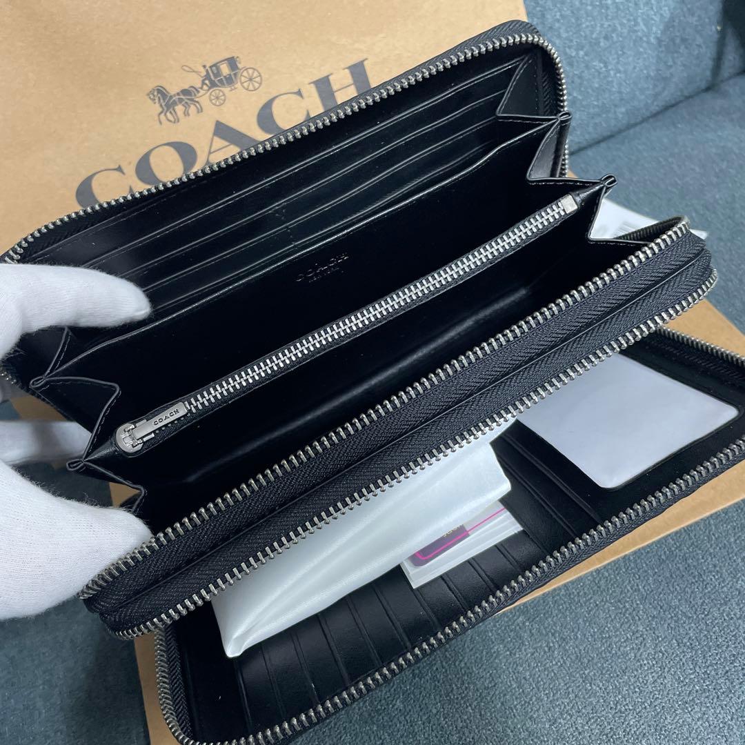COACH ブラック 長財布 F93425