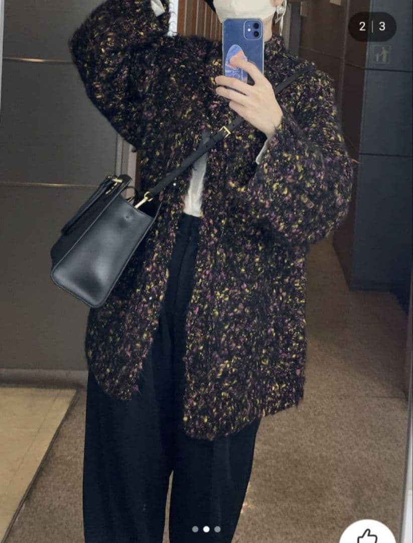 Ameri　FUNNY YARN KNIT JACKET