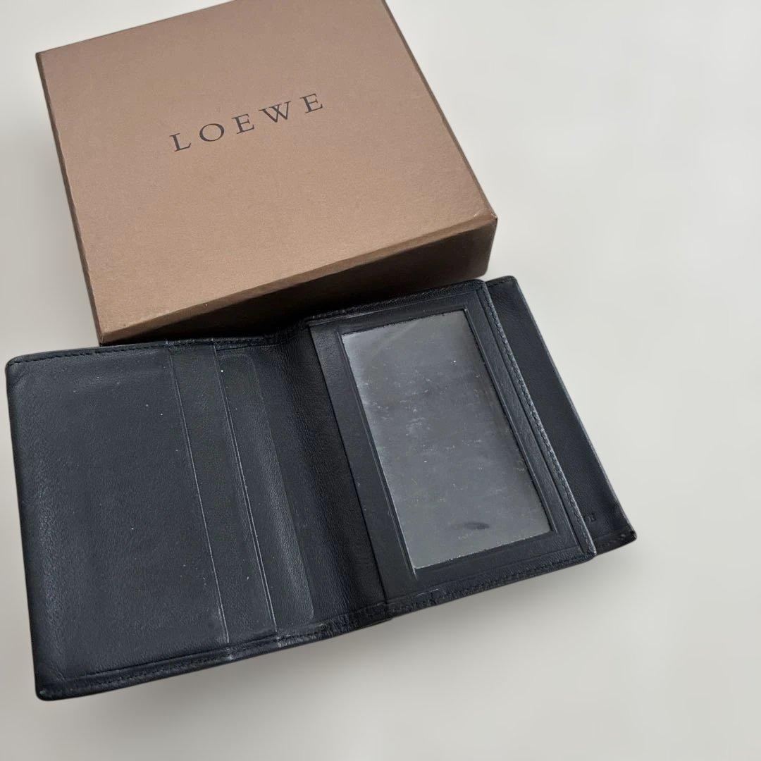 ロエベLOEWE アナグラム　二つ折り財布　ナッパレザー　スペイン製