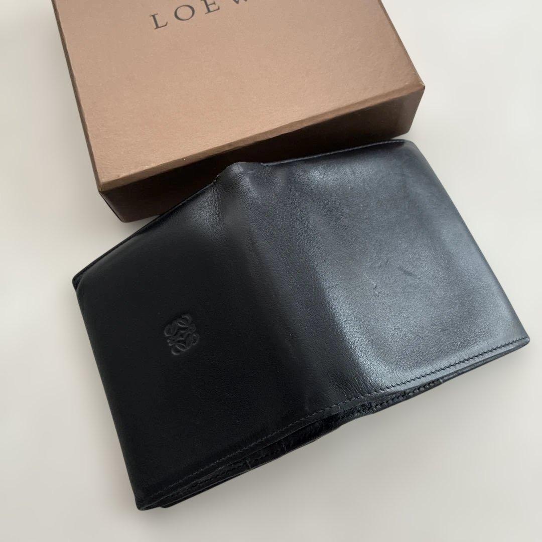 ロエベLOEWE アナグラム　二つ折り財布　ナッパレザー　スペイン製