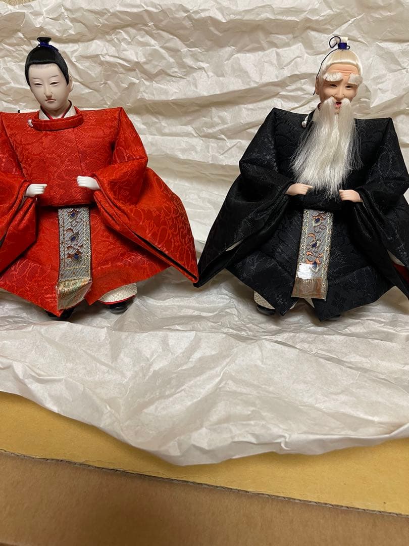 京雛平安松寿作 十二単衣 七段 雛人形15体 お道具一式 被布着 土台なし