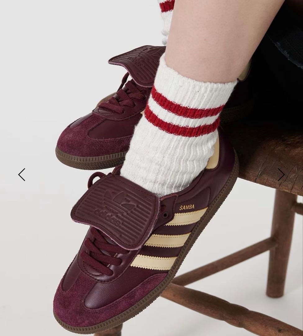 adidas サンバLT バーガンディ スエード スニーカー ベルクロ