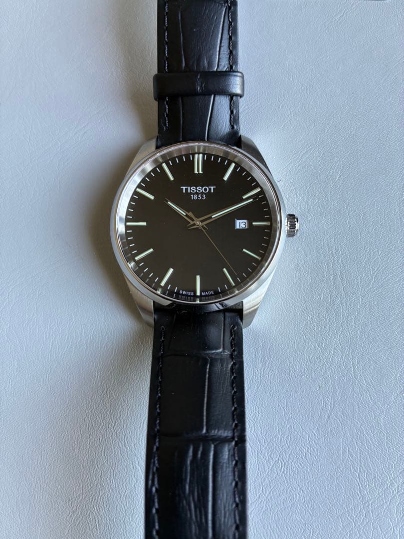 TISSOT PR100 40mm ブラック/ブラックレザー