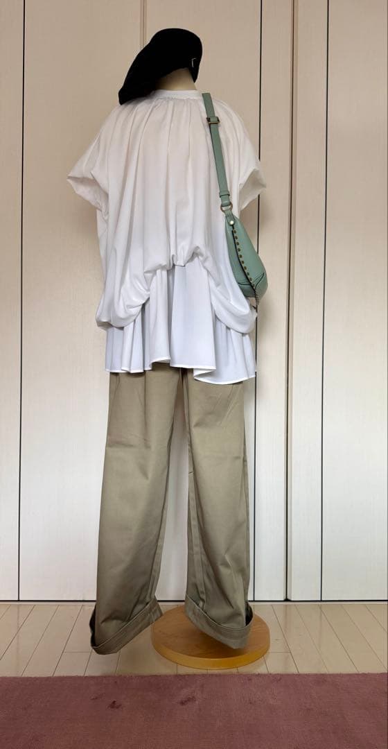 3.5万⭐️ENFOLD ウェーブシャーリングブラウス 美品　白