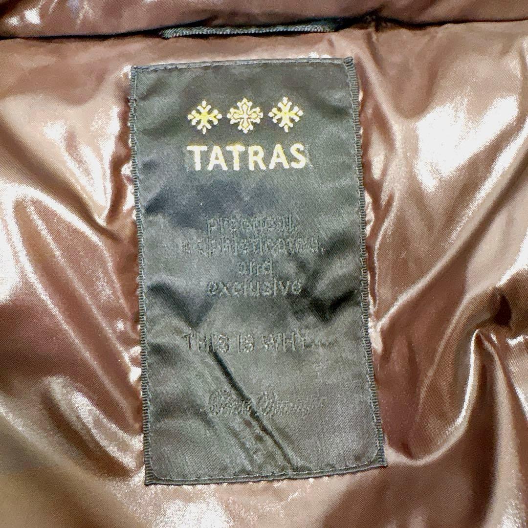 極美品✨TATRASタトラス　クルサ　ダウンジャケット　ブラウン　光沢　フード