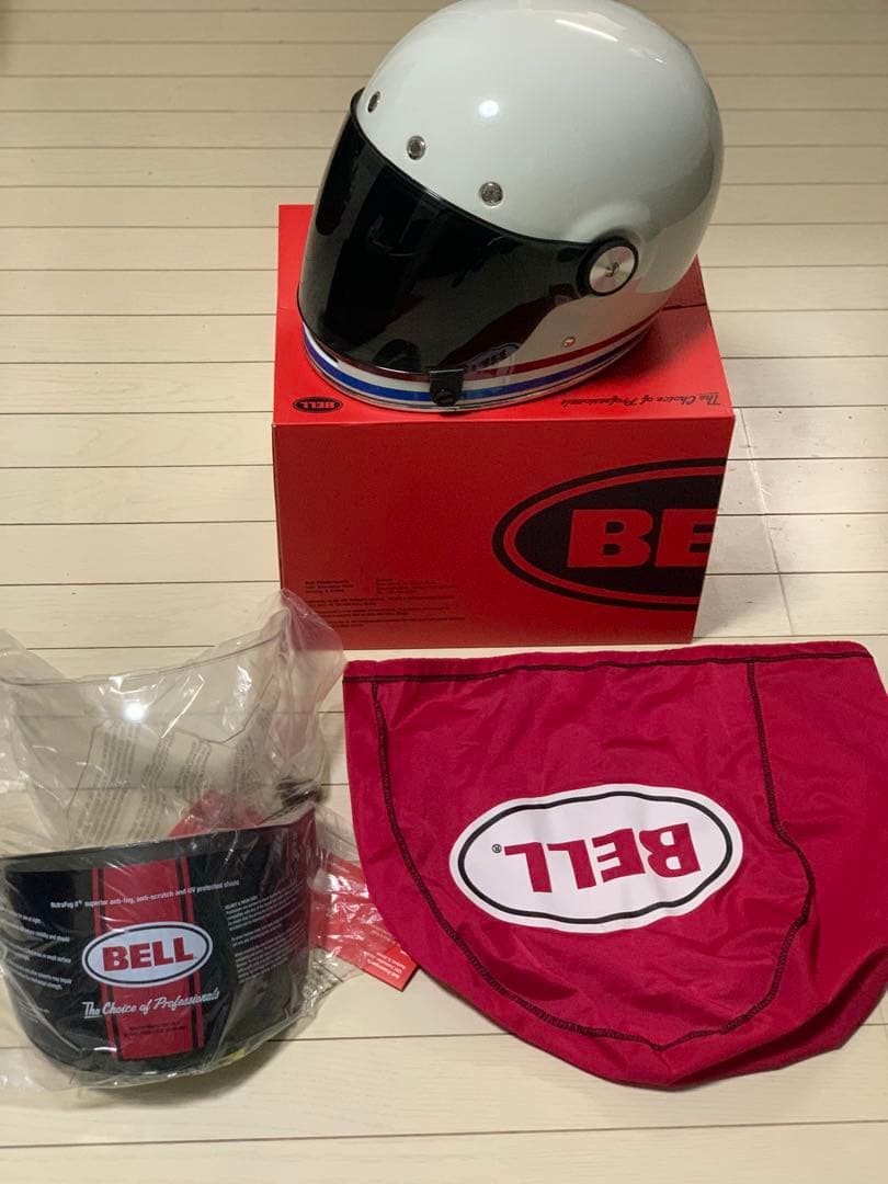 BELL BULLITT DLX ストライプパールホワイト　サイズXL