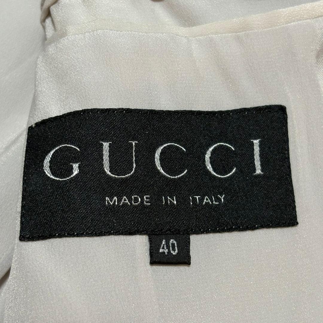 極美品 グッチ スーツ セットアップ パンツ シルク素材