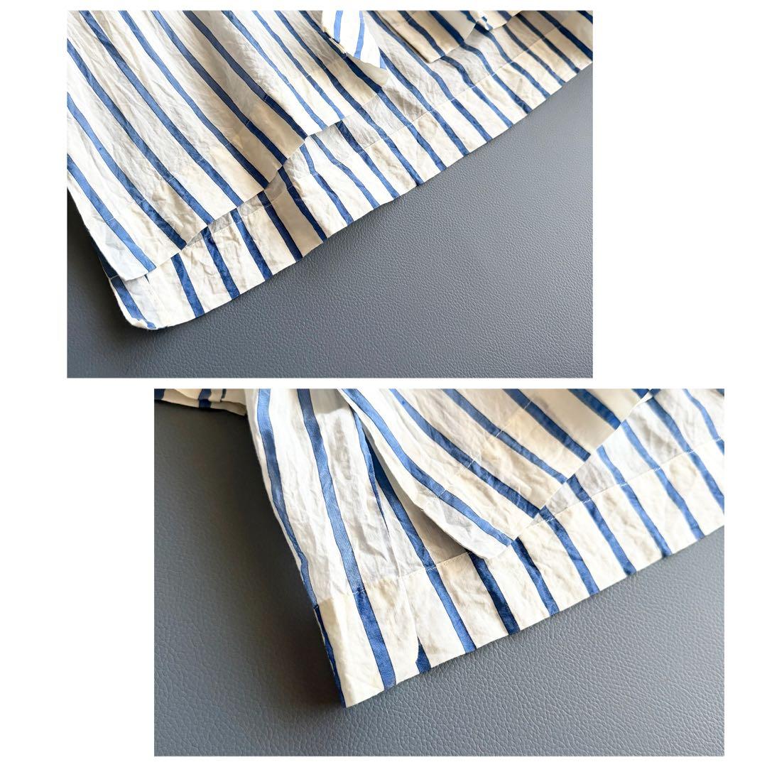 ジョンスメドレー　JOHN SMEDLEY　レーヨン　シルク　ストライプ　シャツ