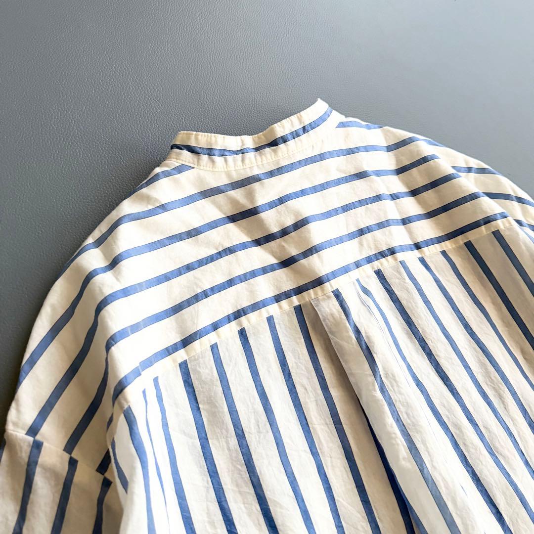 ジョンスメドレー　JOHN SMEDLEY　レーヨン　シルク　ストライプ　シャツ