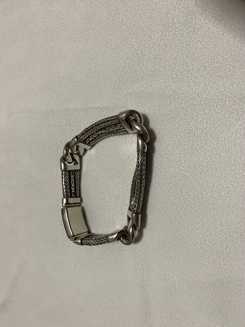 シルバー編み込みバングル 925